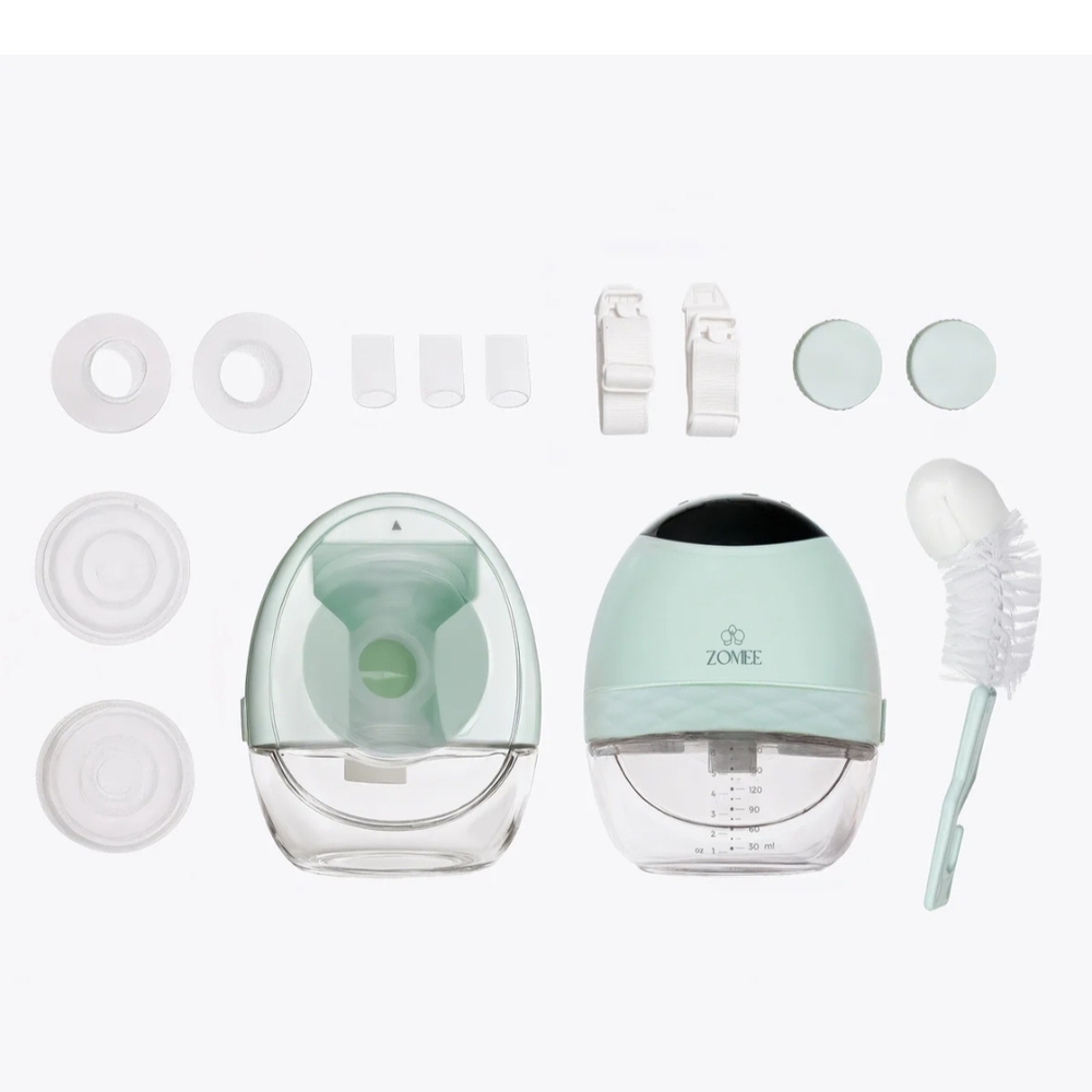 Zomee Baby Hands Free Set in Mint Green